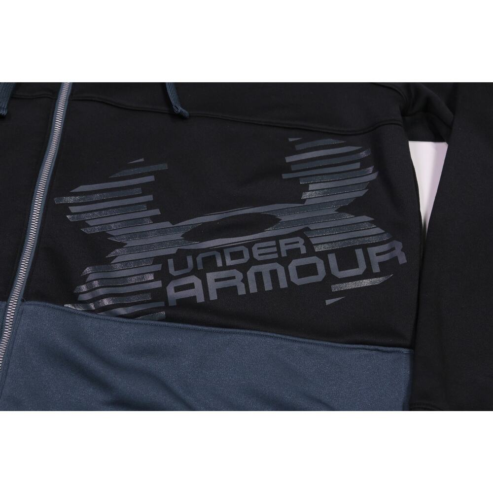 Under Armour Men's Black Full Zip Hoodie Sweater 2XL - Picture 3 of 6